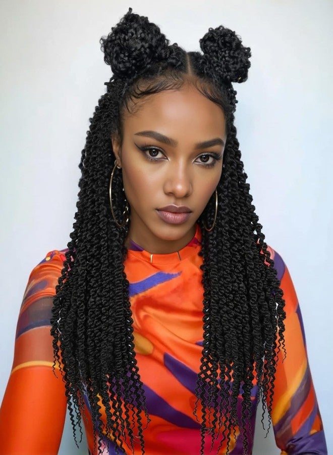 WIGER Full Double Lace Braided Wigs Two Twist Braid Curly Wig Black Spiral Coiled Braid Wigs Pre Plucked with Baby Hair Senegalese Braided Wig for Black Women - Image 3